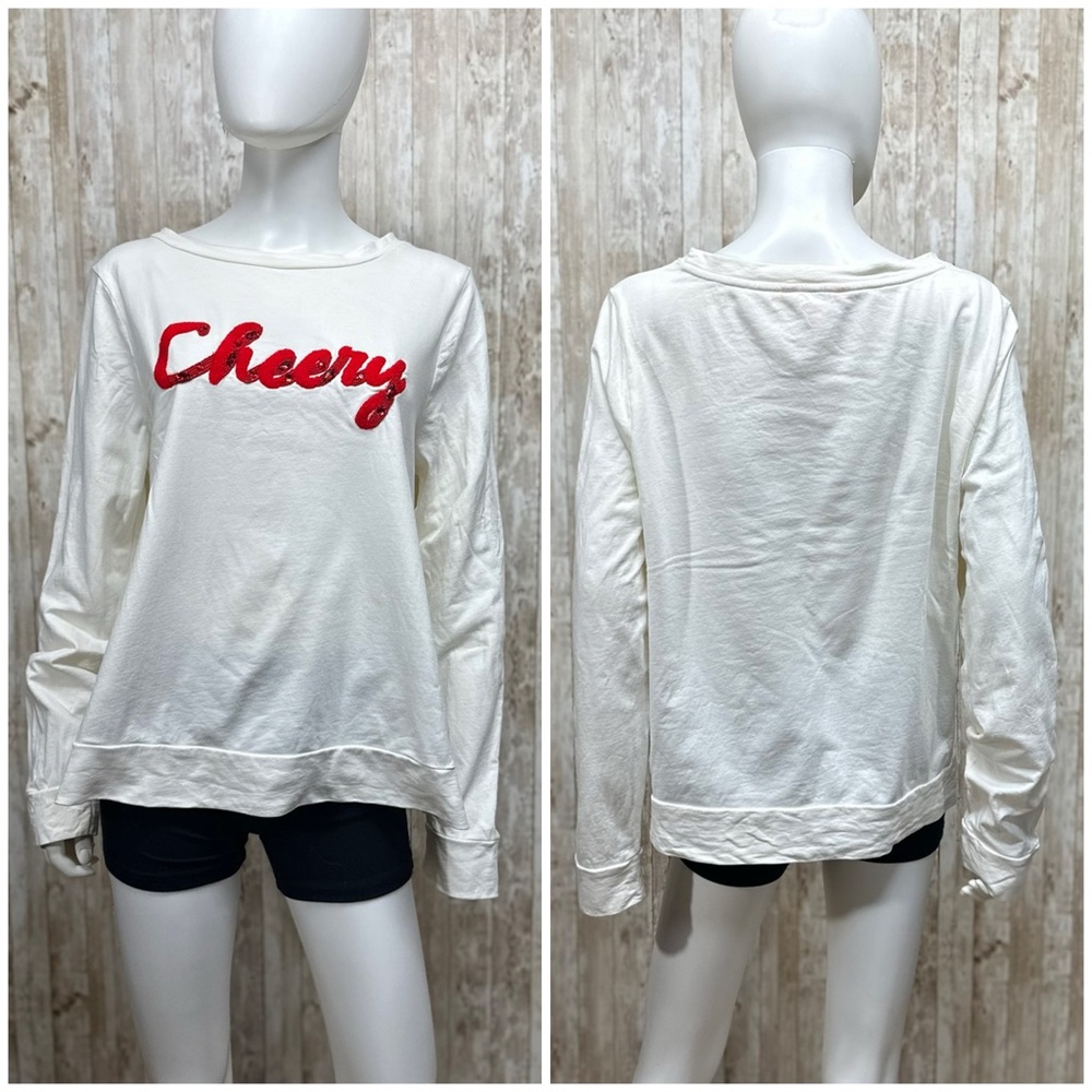 Lilly Pulitzer Rami Sweatshirt in Ruby Red Cherry Graphic FLAWED [11052]